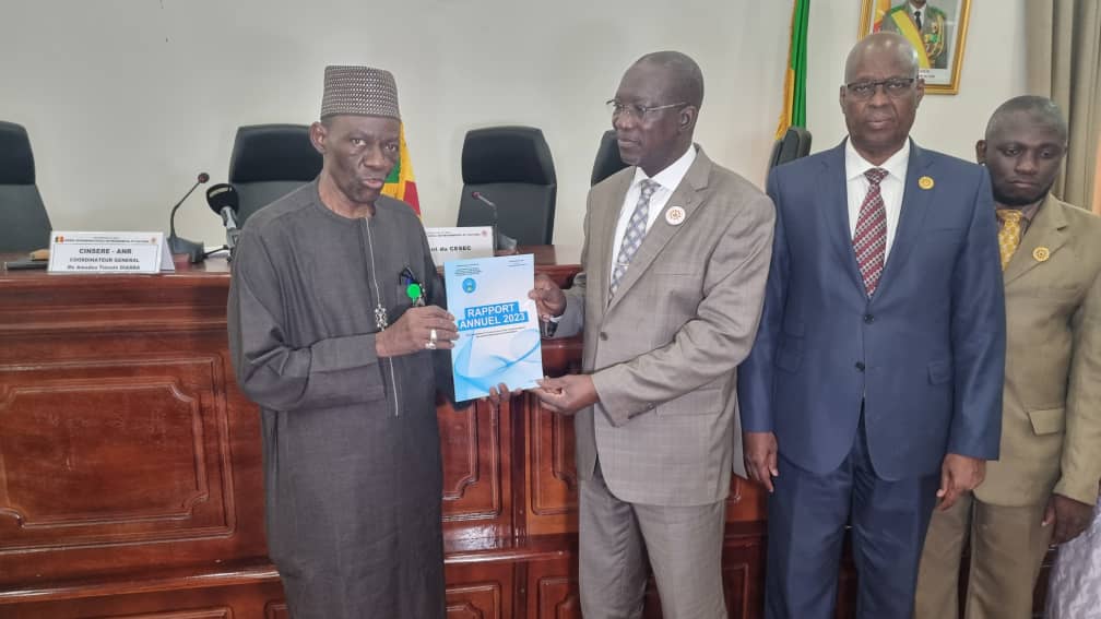 CINSERE-ANR : le Président du CESEC reçoit une copie du Rapport annuel 2023